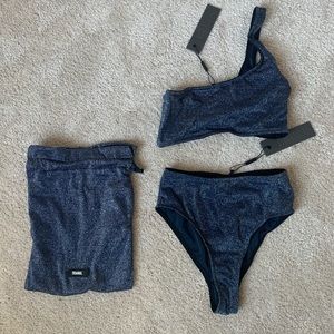 Navy sparkly Triangl bikini